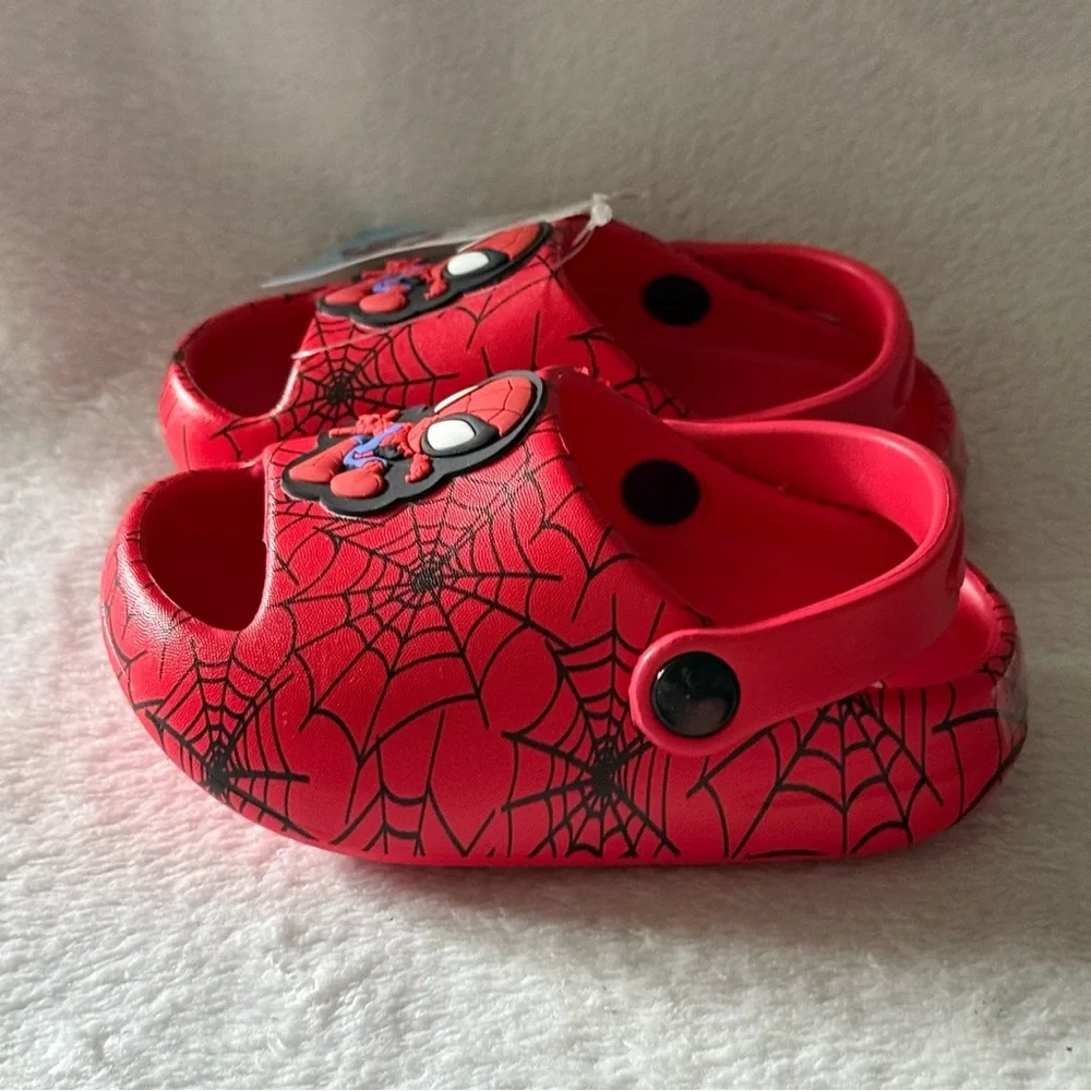 Spider-Man Kids Clogs‎ - Red Boys Size 5-6 Slip On Shoes New
